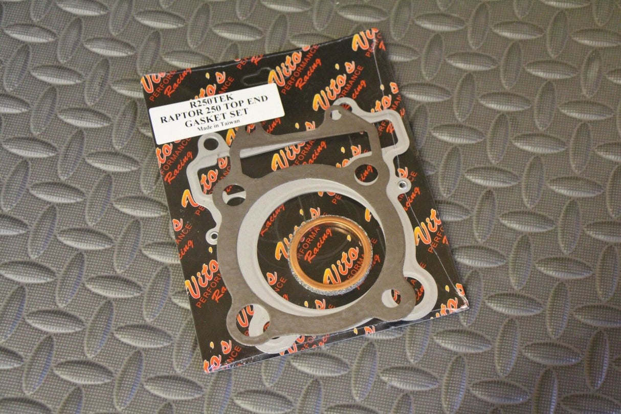 VITO'S PERFORMANCE Raptor 250 top end gasket kit HEAD + BASE + EXHAUST 2008-2013 1