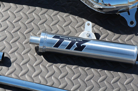NEW Yamaha Banshee CHROME Toomey Racing T5 Pipes + T-5 silencers 1987-2006 2