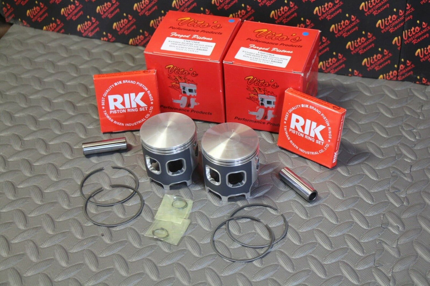 2 x FORGED Vito's Performance Banshee pistons ATHENA 68.00 4mm 110mm BIG BORE 2