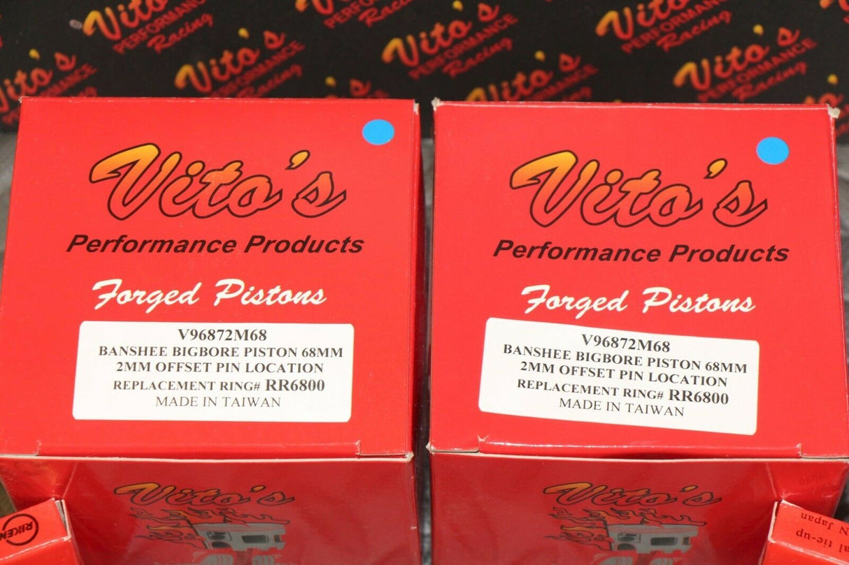 2 x FORGED Vito's Performance Banshee pistons ATHENA 68.00 4mm 110mm BIG BORE 6