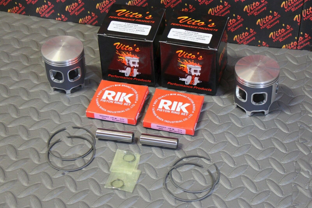 2 x Vito's ATHENA Banshee pistons FORGED 68.00 stock cylinder BIG BORE 68mm 2