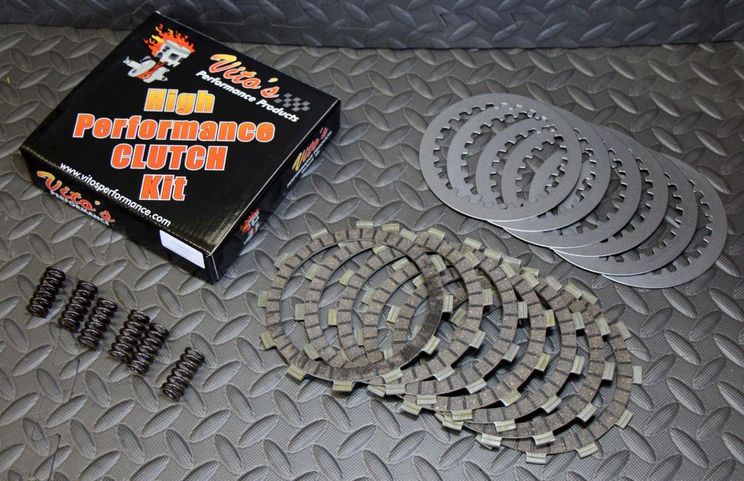 Vito's High performance CLUTCH FIBERS kit plates Yamaha Banshee + cover gasket 3