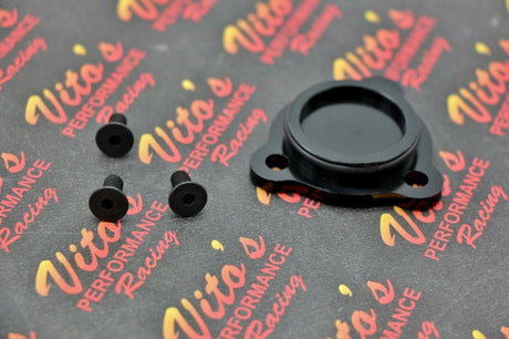 Neutral safety switch block off cover plate BILLET ALUMINUM Yamaha Banshee BLACK 2