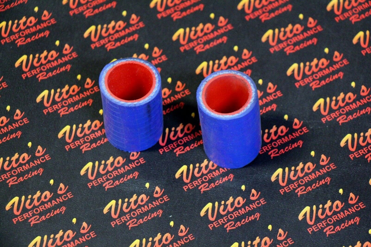 2 x Vito's Yamaha Banshee exhaust pipe clamps 1 1/8" Shearer CPI BLUE silicone 2