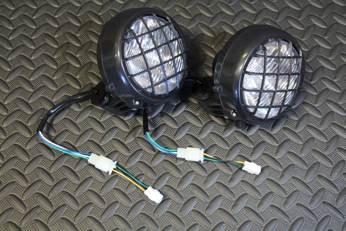 2 x NEW Headlights Yamaha Banshee lens bulbs lights grills 2002-2006 + COLLARS 5