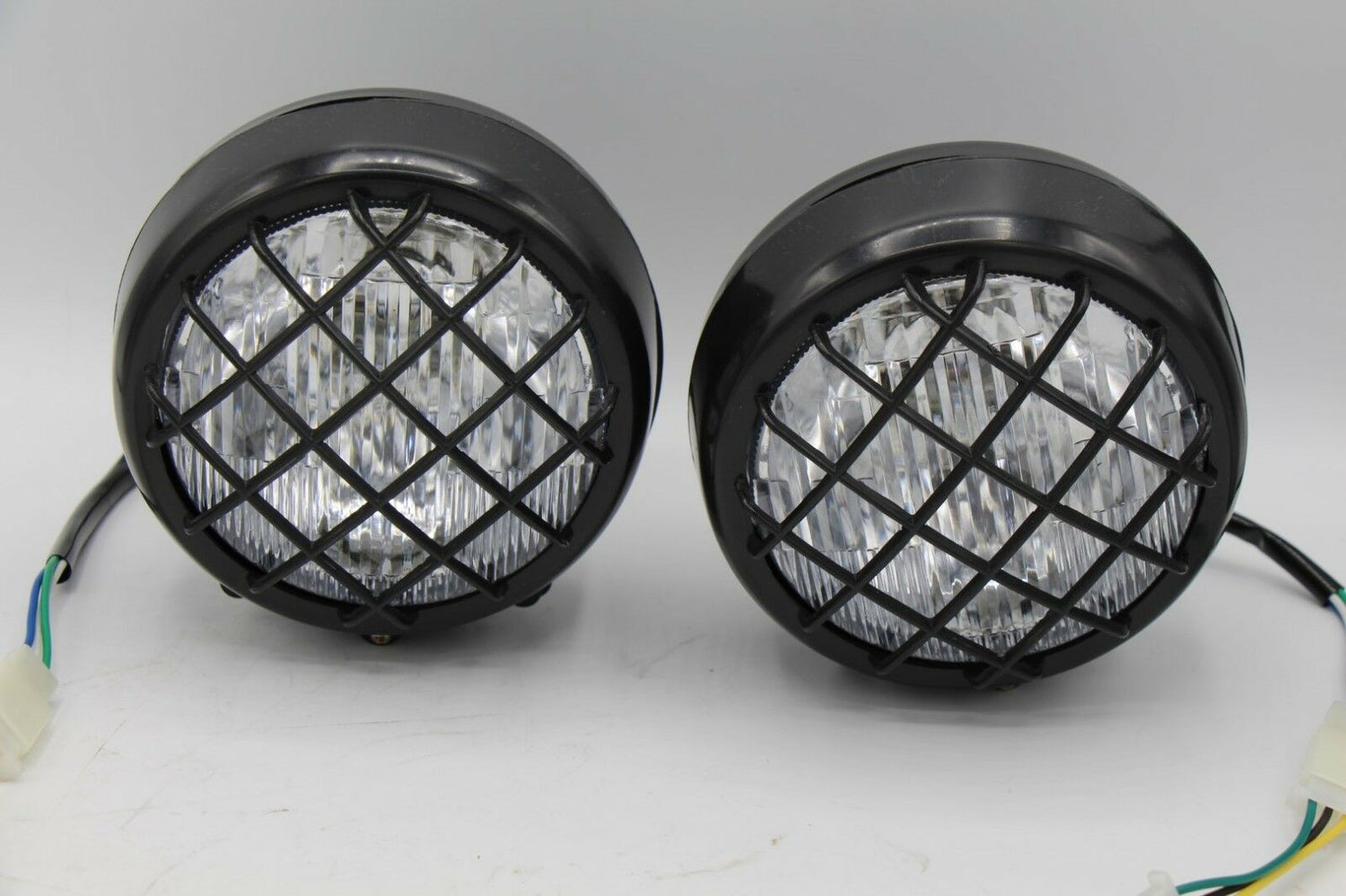 2 x NEW Headlights Yamaha Banshee lens bulbs lights grills 2002-2006 + COLLARS 6