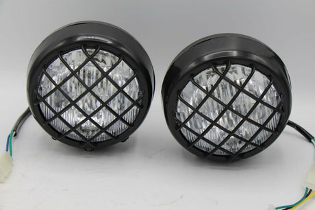 2 x NEW Headlights Yamaha Banshee lens bulbs lights grills 2002-2006 + COLLARS 6
