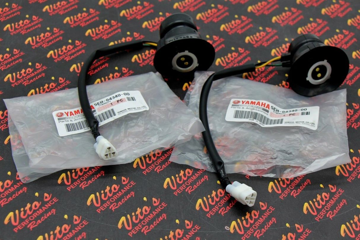 2 X Headlight Sockets Genuine Oem Yamaha Banshee Grizzly Big Bear Kodiak Rhino 1