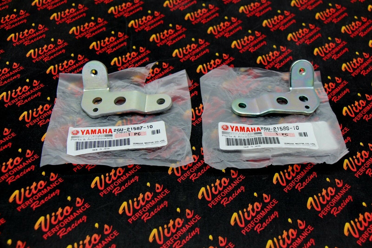 New Yamaha Banshee Radiator Tab Tabs Brackets + Steering Stem Mounts Factory Oem 3