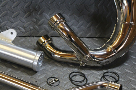 NEW 1987-2006 Yamaha Banshee SHEARER 2:1 single pipes  silencer - CHROME 4