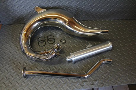 NEW 1987-2006 Yamaha Banshee SHEARER 2:1 single pipes  silencer - CHROME 7