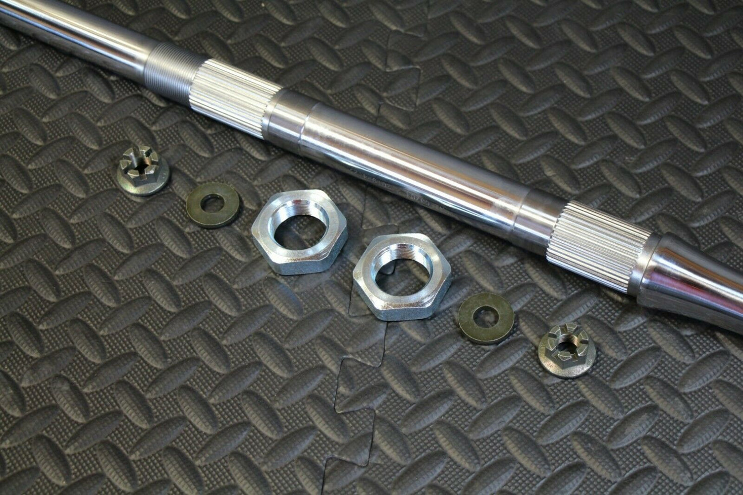 NEW Vito's Performance +2" extended AXLE Yamaha Banshee hub axle nuts kit CHROME 3