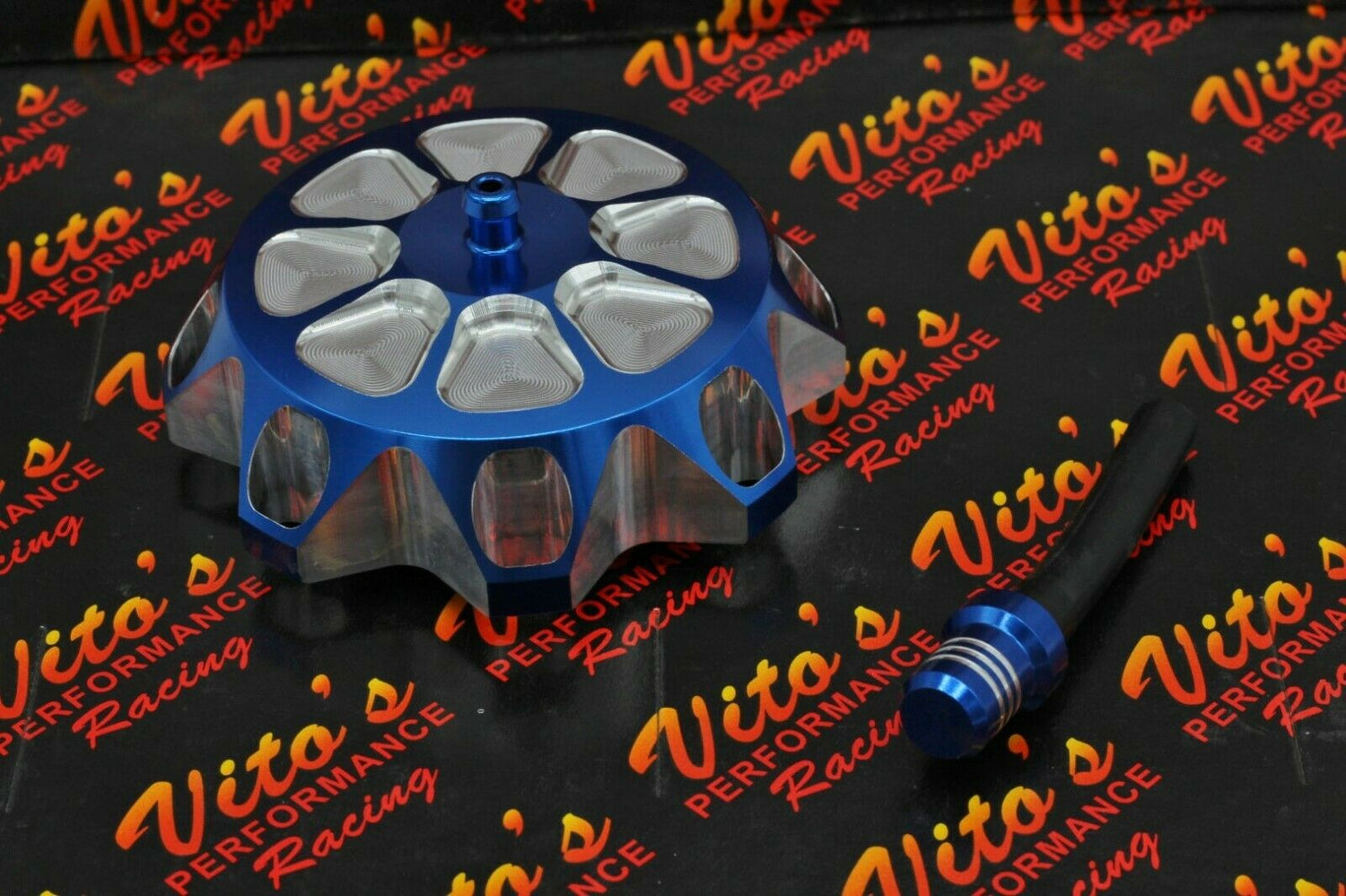 Vito's aluminum GAS CAP Yamaha Banshee YFZ450 Raptor 660 Warrior Blaster BLUE 1