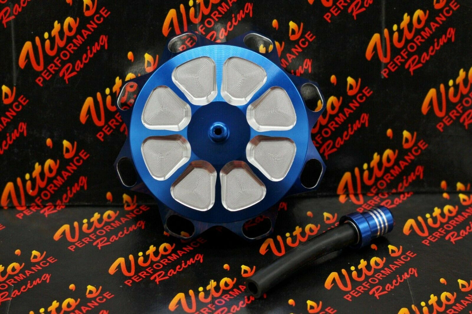 Vito's aluminum GAS CAP Yamaha Banshee YFZ450 Raptor 660 Warrior Blaster BLUE 2