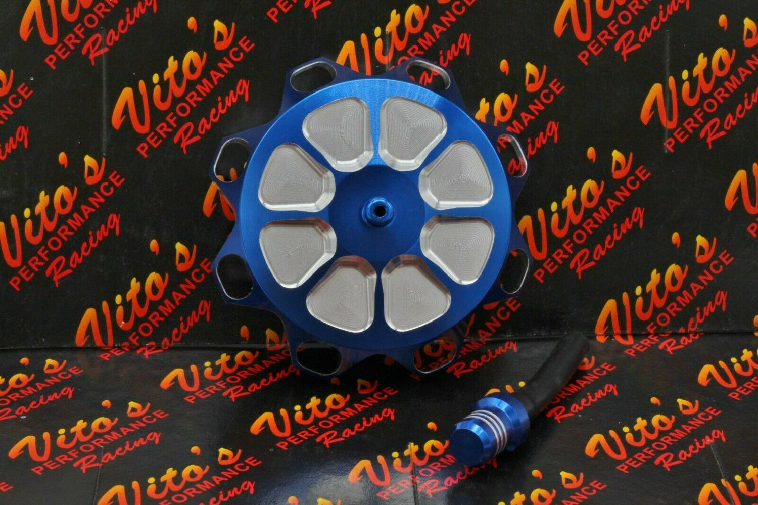 Vito's aluminum GAS CAP Yamaha Banshee YFZ450 Raptor 660 Warrior Blaster BLUE 3
