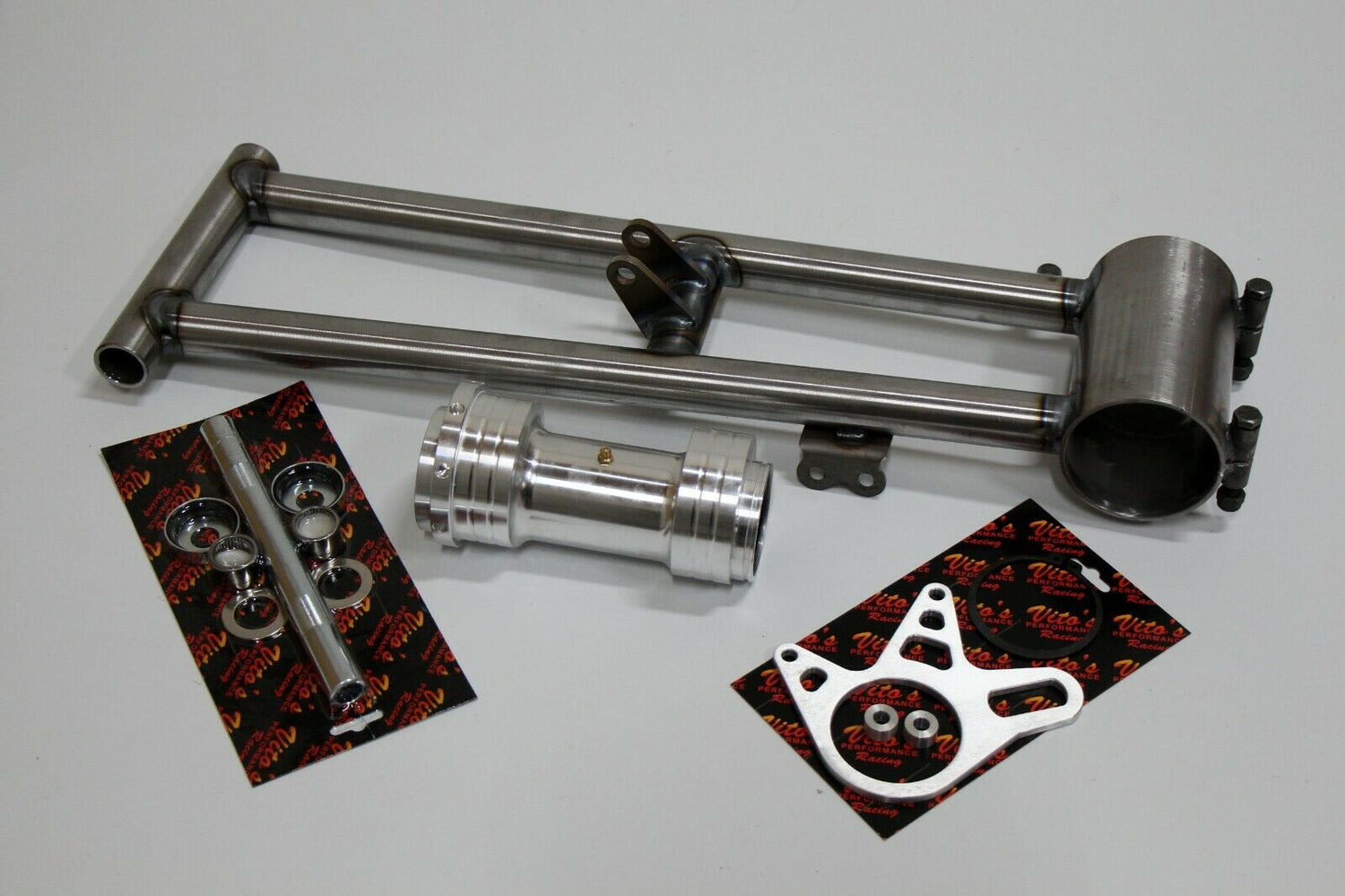 TYSON Banshee swingarm round extended chromoly rear carrier + front bearings +4" 2