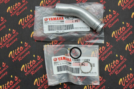 NEW Yamaha Banshee water pump elbow neck joint tube coolant + o-ring + clip 1