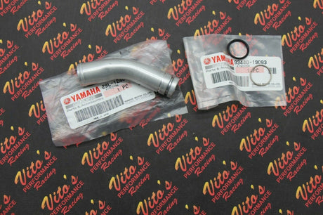 NEW Yamaha Banshee water pump elbow neck joint tube coolant + o-ring + clip 2