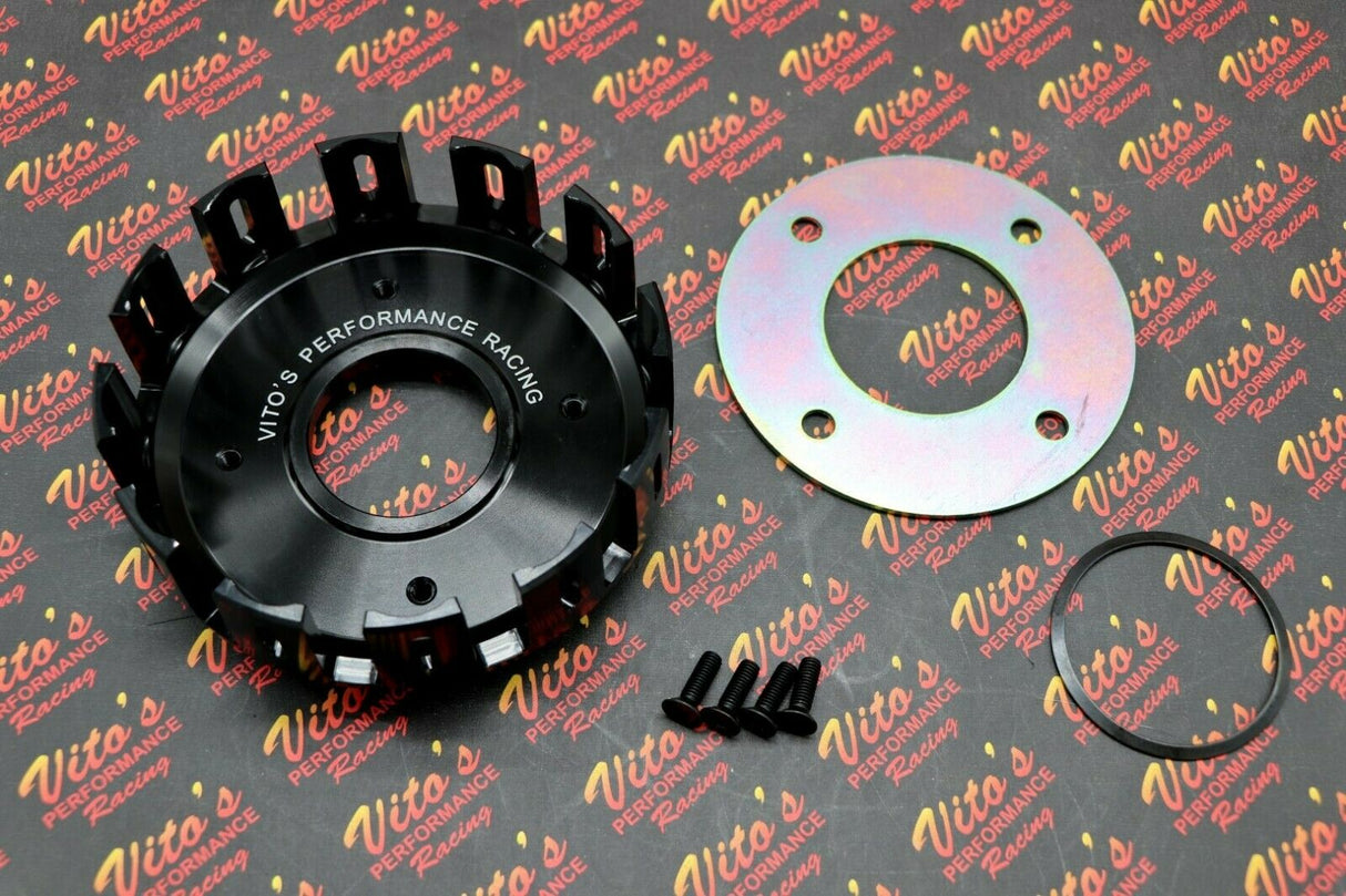 Vito's Performance BILLET CLUTCH BASKET Yamaha Banshee 1987-2006 + backer plate 1