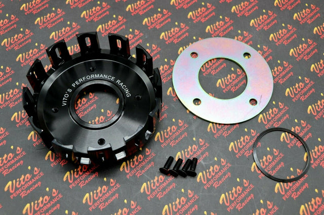 Vito's Performance BILLET CLUTCH BASKET Yamaha Banshee 1987-2006 + backer plate 1