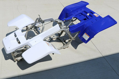 NEW Yamaha Banshee fenders 2010 BLUE front + WHITE rear plastic body 1987-2006 3