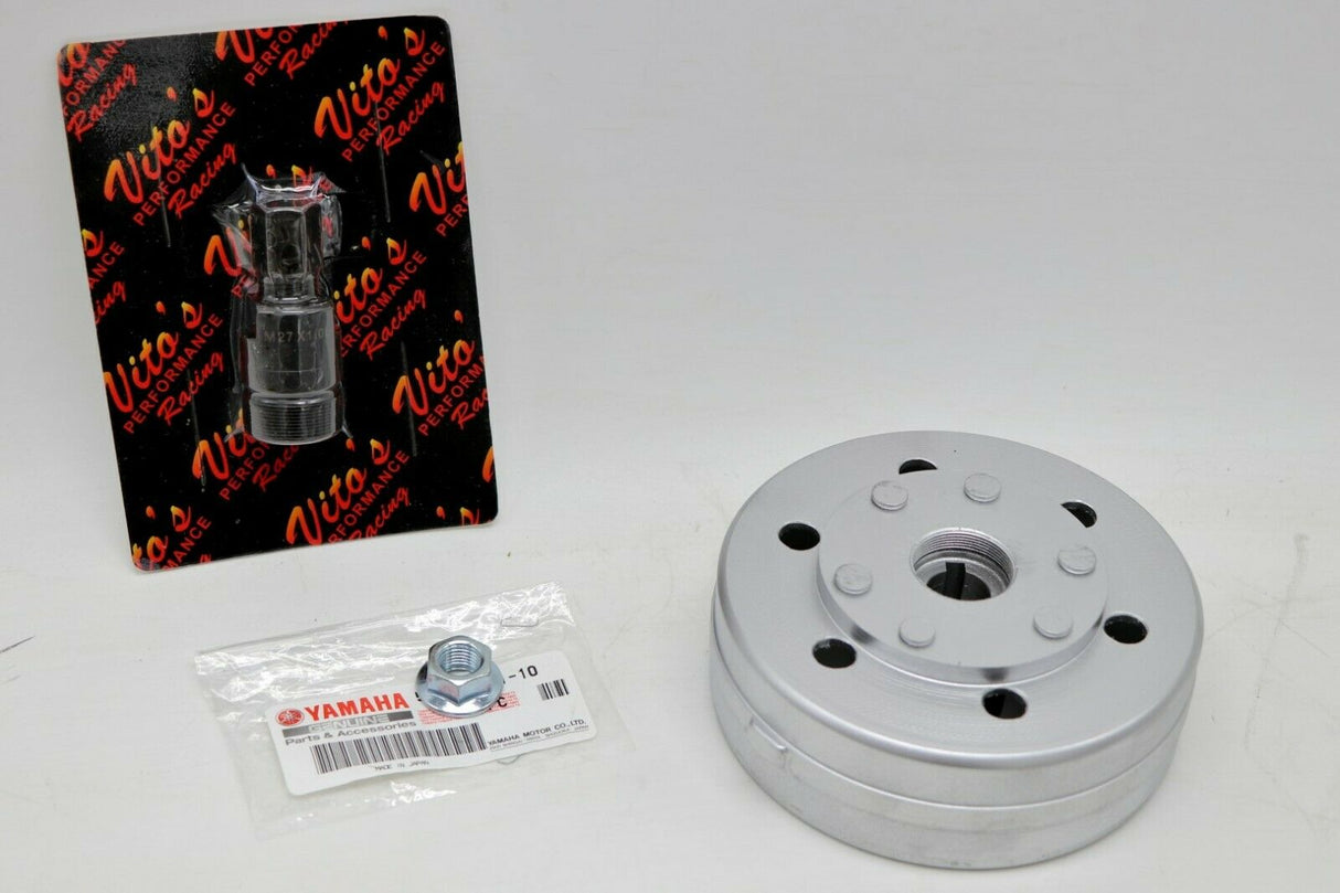 LIGHTENED FLYWHEEL Yamaha Banshee shaved rotor+ NEW OEM nut + VITO's puller 1