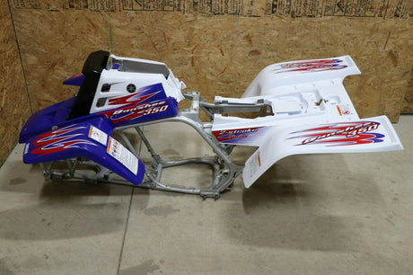 Yamaha Banshee fenders + gas tank plastic + grill + graphics RED WHITE BLUE 2010 3