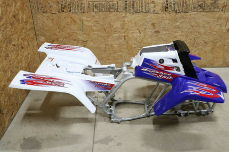Yamaha Banshee fenders + gas tank plastic + grill + graphics RED WHITE BLUE 2010 4