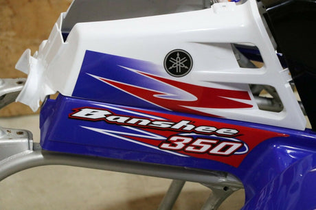 Yamaha Banshee fenders + gas tank plastic + grill + graphics RED WHITE BLUE 2010 5