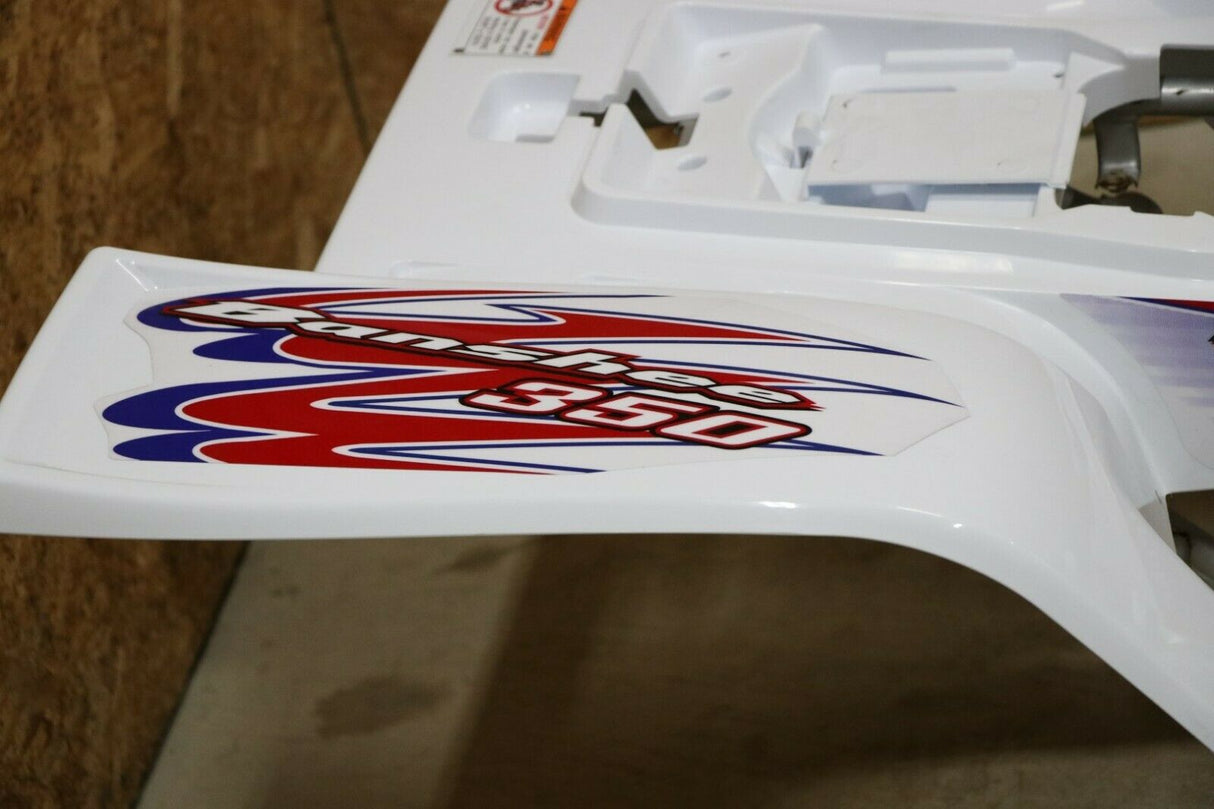 Yamaha Banshee fenders + gas tank plastic + grill + graphics RED WHITE BLUE 2010 6