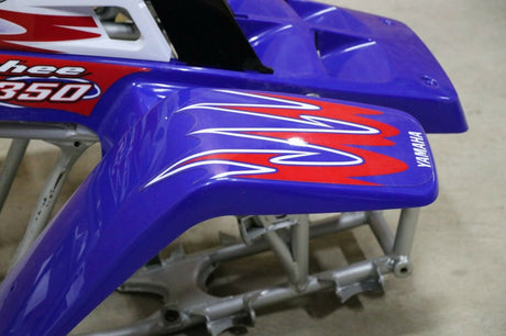 Yamaha Banshee fenders + gas tank plastic + grill + graphics RED WHITE BLUE 2010 8