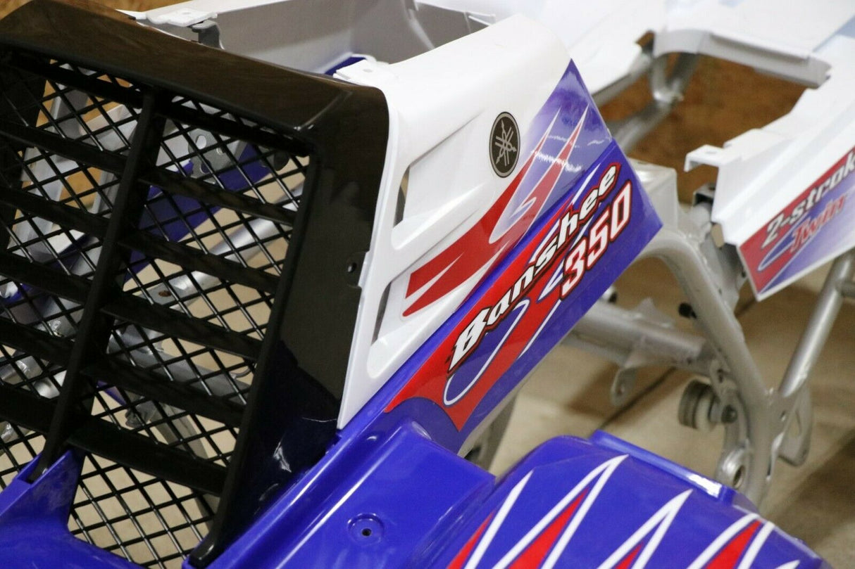 Yamaha Banshee fenders + gas tank plastic + grill + graphics RED WHITE BLUE 2010 11