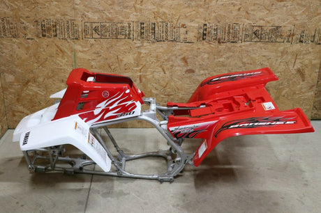 Yamaha Banshee fenders + gas tank plastic + grill + graphics WHITE  RED 2009 4