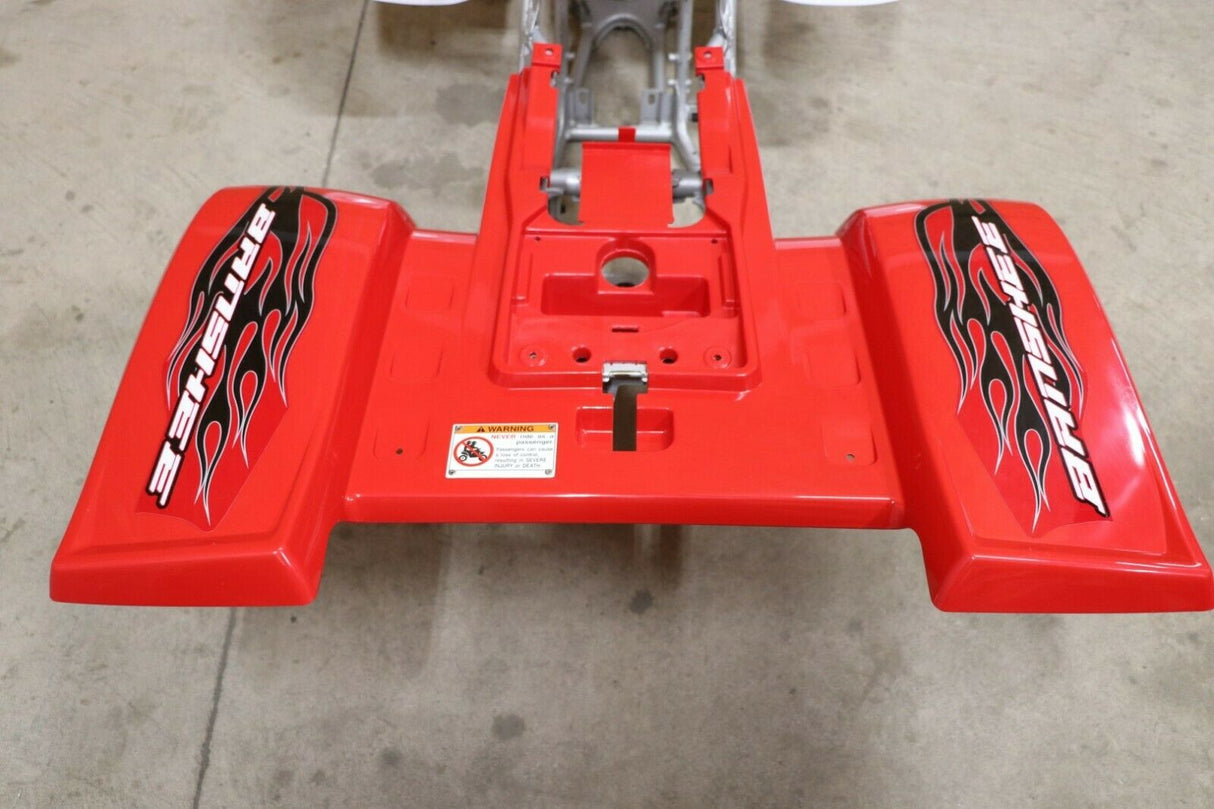 Yamaha Banshee fenders + gas tank plastic + grill + graphics WHITE  RED 2009 11