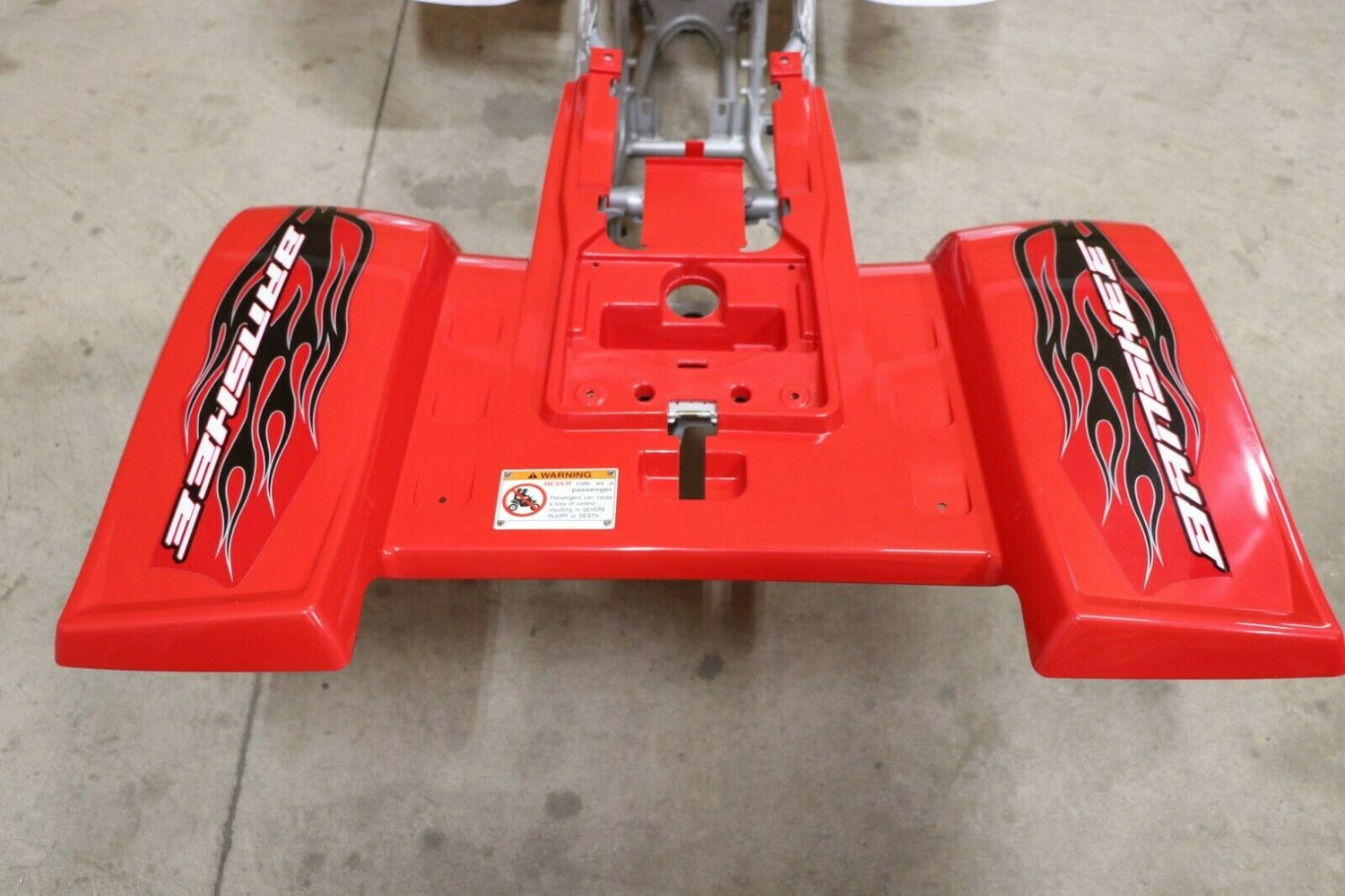 Yamaha Banshee fenders + gas tank plastic + grill + graphics WHITE  RED 2009 11