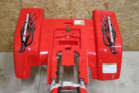 Yamaha Banshee fenders + gas tank plastic + grill + graphics WHITE  RED 2009 12
