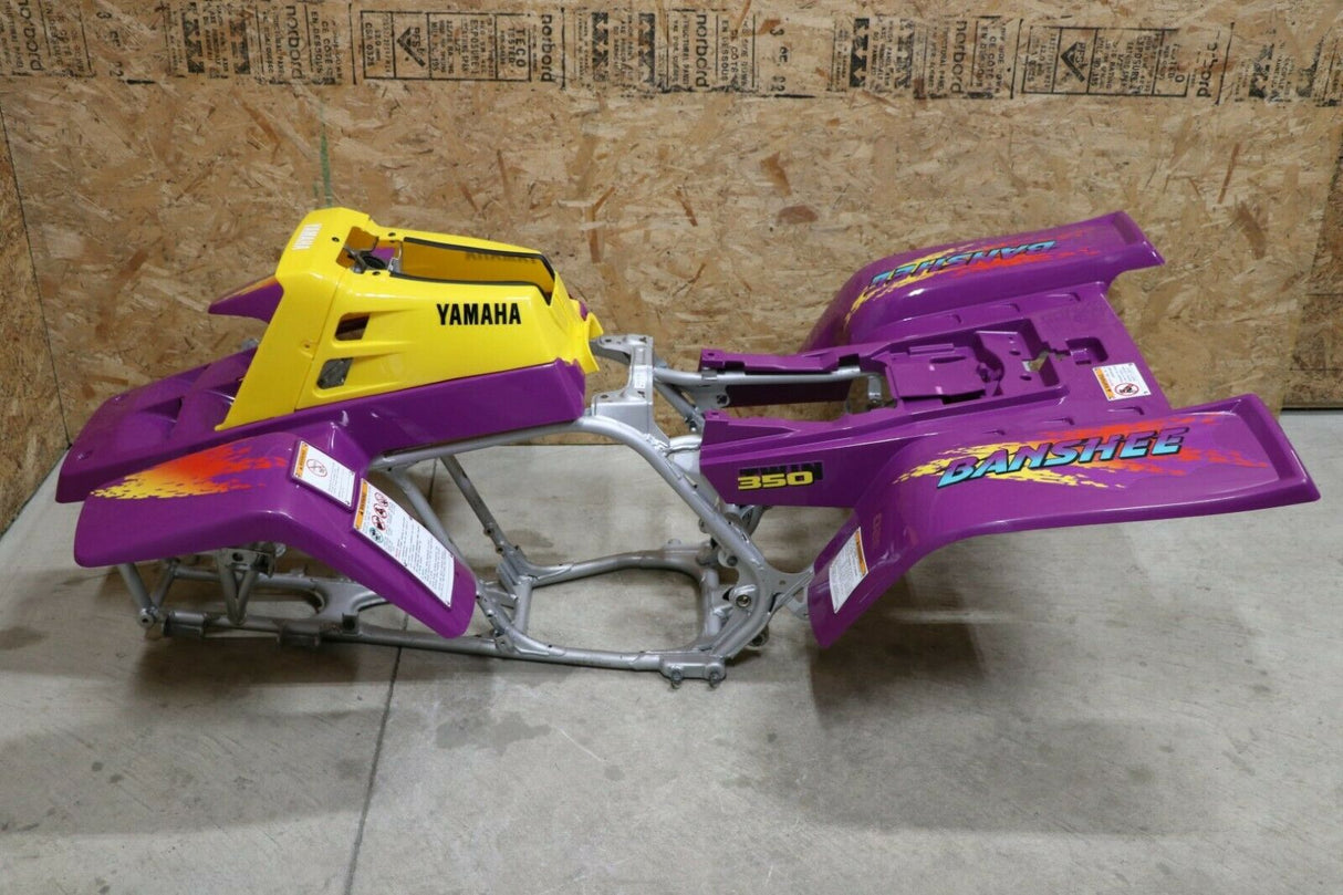 Yamaha Banshee fenders + gas tank plastic grill + graphics BRIGHT PURPLE 1995 4