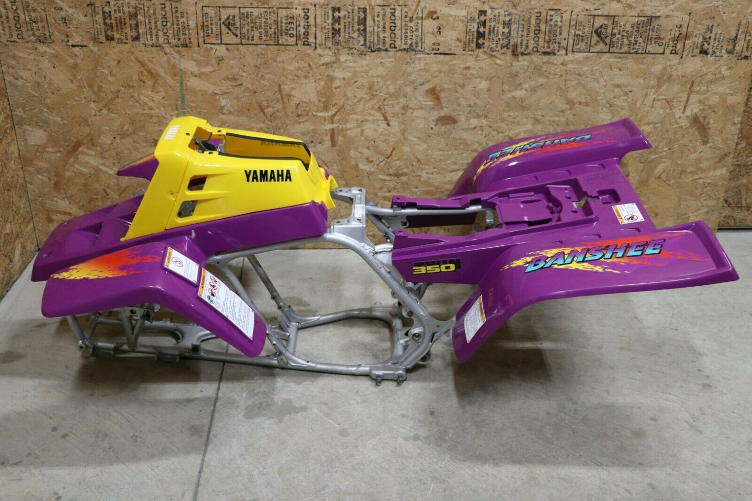 Yamaha Banshee fenders + gas tank plastic grill + graphics BRIGHT PURPLE 1995 4