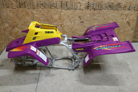 Yamaha Banshee fenders + gas tank plastic grill + graphics BRIGHT PURPLE 1995 4
