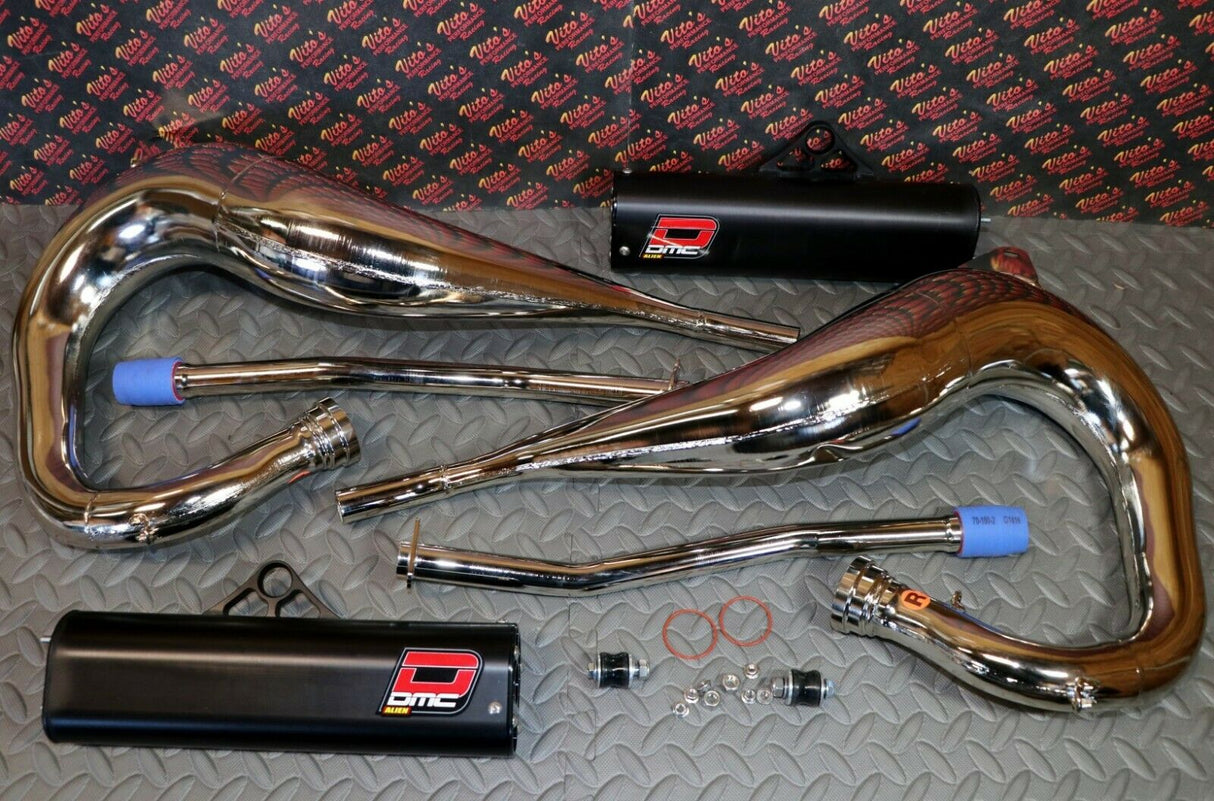 Yamaha Banshee CHROME DMC ALIEN pipes silencer 1987-2006 1