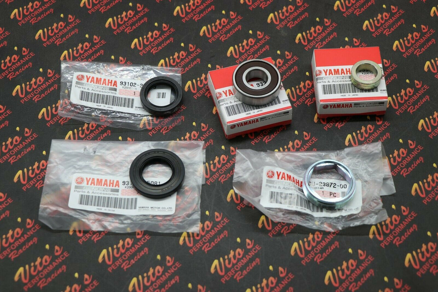 5 piece New Yamaha Banshee Frame Steering Stem Bearing kit Factory Oem 1987-2006 1
