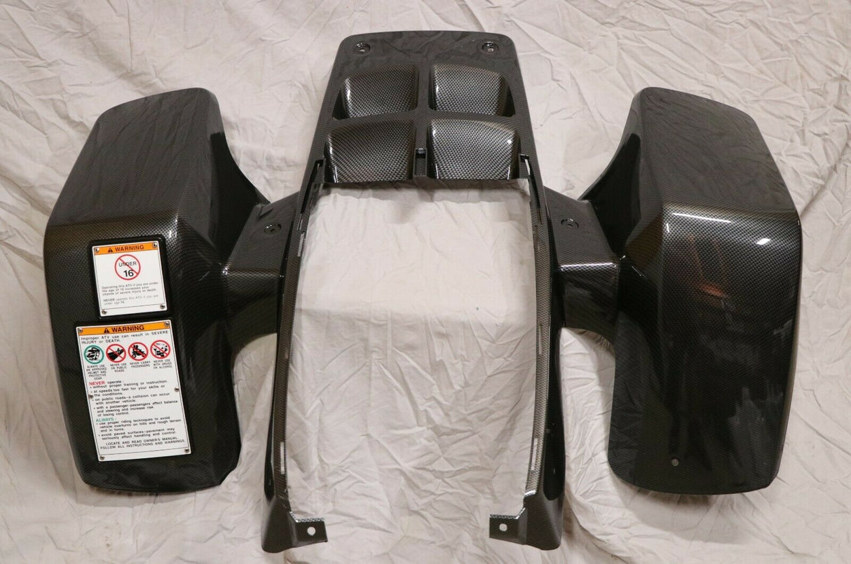 NEW front fenders Yamaha Banshee plastic body 1987-2006 CARBON FIBER GLOSS front 2