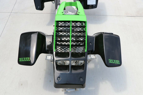 Yamaha Banshee fenders + gas tank plastic + grill + graphics BLACK GREEN 6