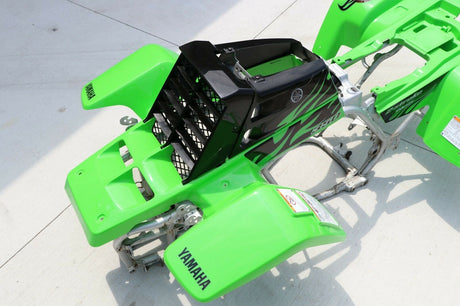 Yamaha Banshee fenders + gas tank plastic + grill + graphics GREEN BLACK 3