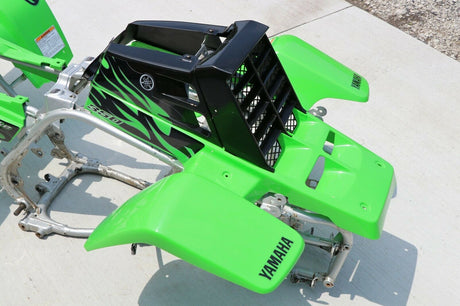 Yamaha Banshee fenders + gas tank plastic + grill + graphics GREEN BLACK 5