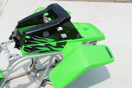 Yamaha Banshee fenders + gas tank plastic + grill + graphics GREEN BLACK 7