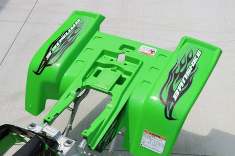 Yamaha Banshee fenders + gas tank plastic + grill + graphics GREEN BLACK 11