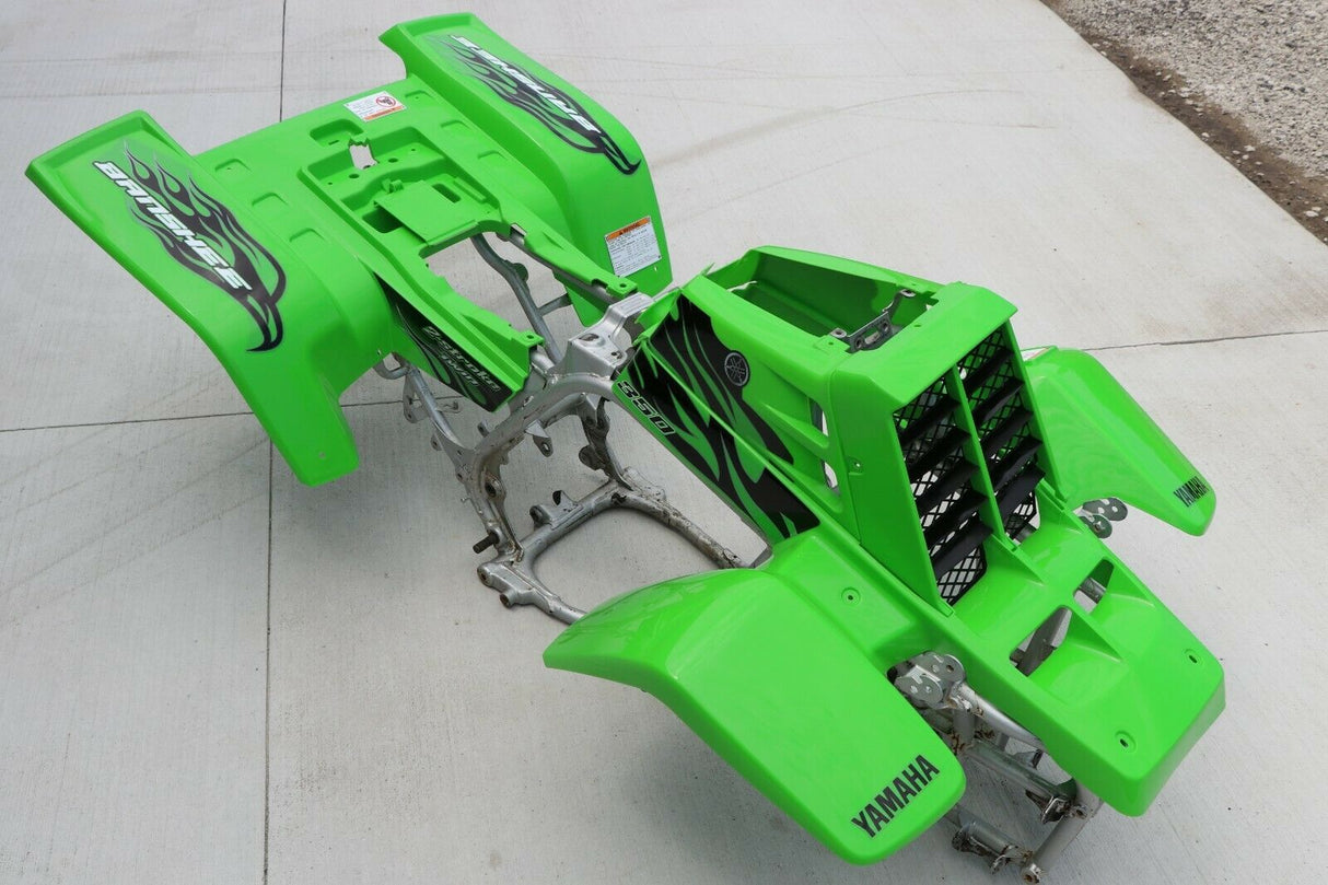 Yamaha Banshee fenders + gas tank plastic + grill + graphics GREEN 2
