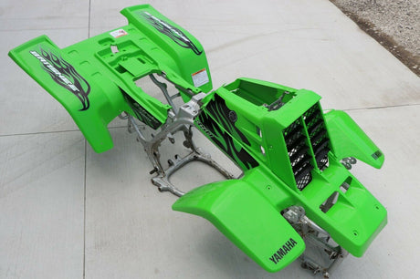 Yamaha Banshee fenders + gas tank plastic + grill + graphics GREEN 2