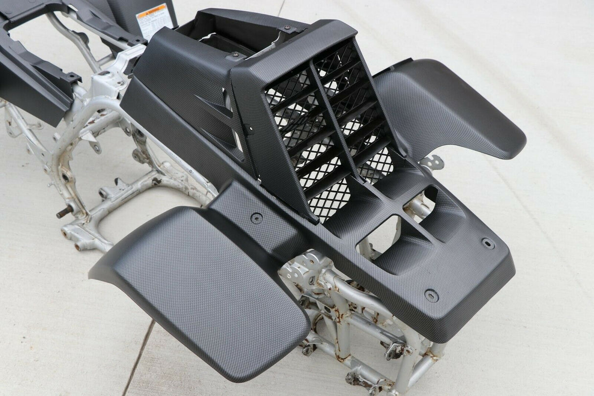 Yamaha Banshee fenders + gas tank plastic + grill plastics CARBON FIBER MATTE 3